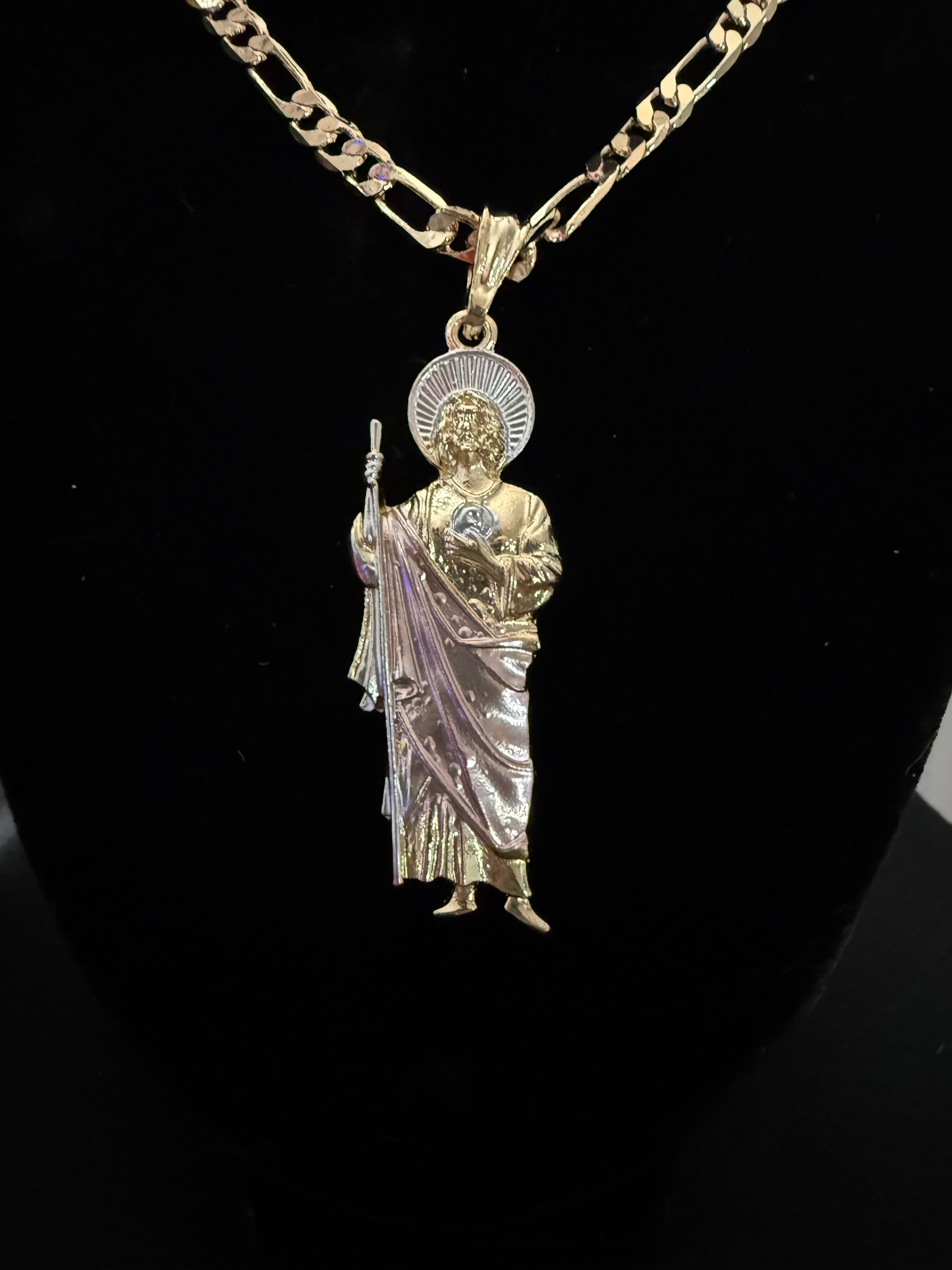 San Judas Tadeo Necklace – Oro Florentino (color Finish)