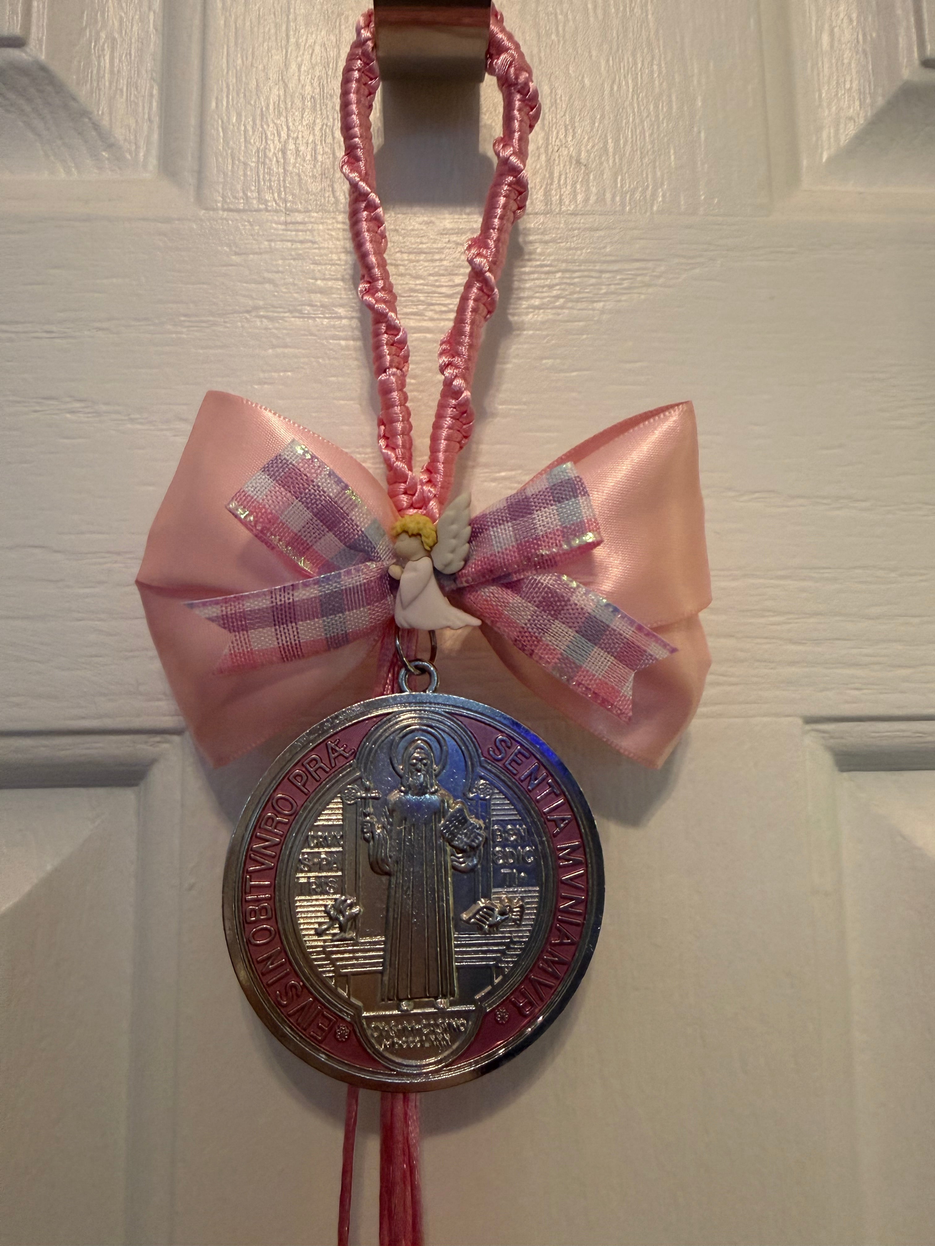Blessed Saint Benedict Medal – Pastel colors (Girls’ Room)