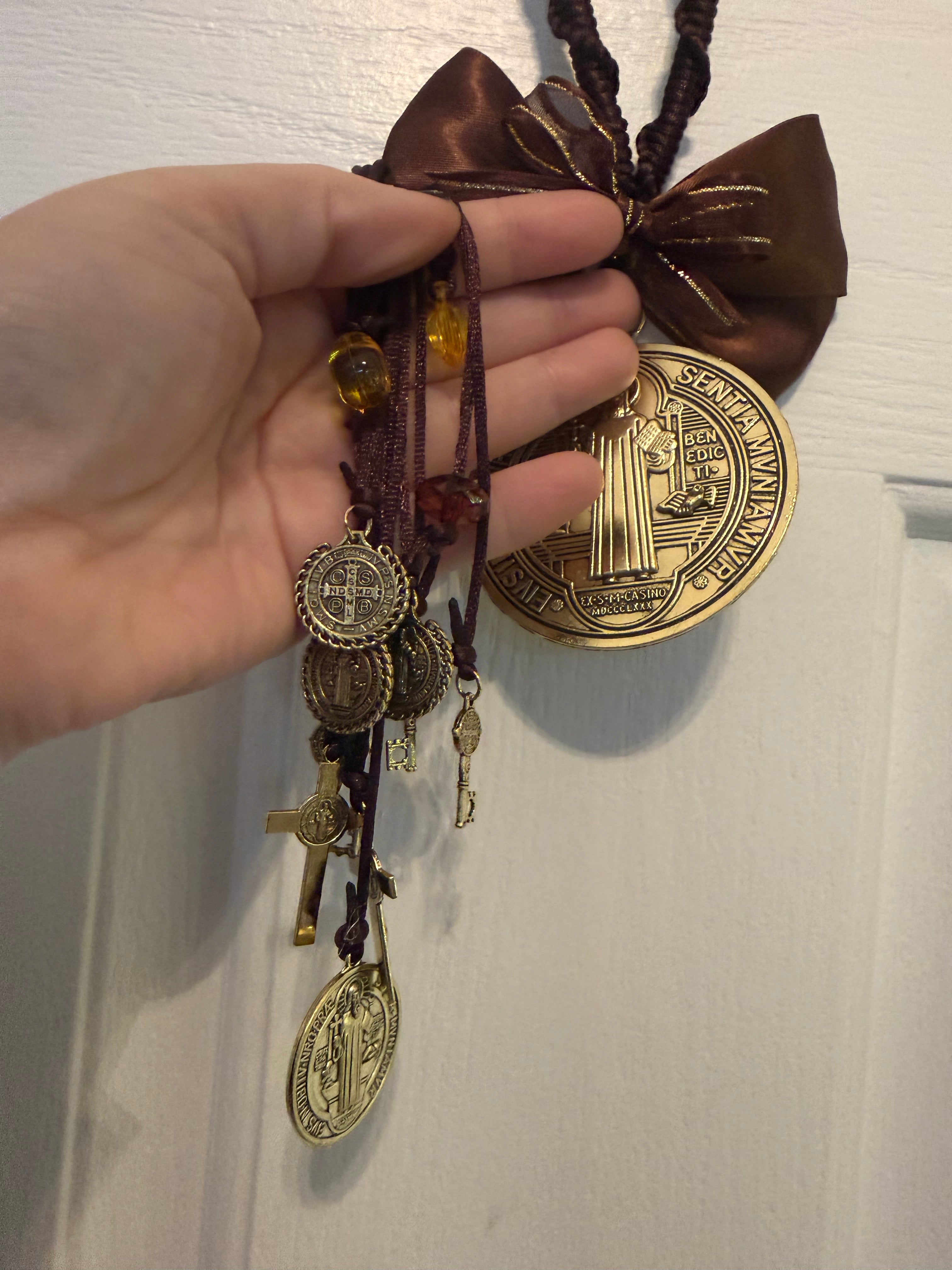 Blessed Saint Benedict Medal – Neutral & Gold (Home Protection)
